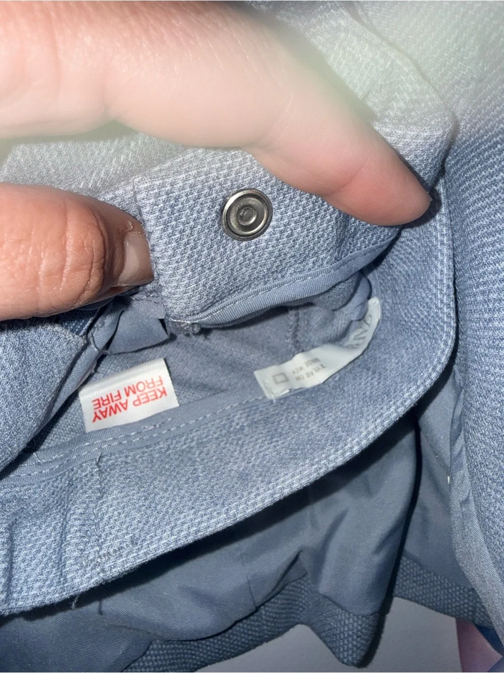 Zara Light Gray/blue Blazer with Notch Lapel